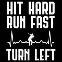 Hit Hard Run Fast Turn Left Baseball Player Technique Cute Gift Backpack