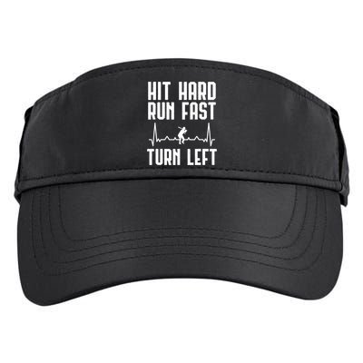 Hit Hard Run Fast Turn Left Baseball Player Technique Cute Gift Adult Drive Performance Visor
