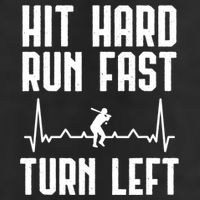 Hit Hard Run Fast Turn Left Baseball Player Technique Cute Gift 15oz Campfire Ceramic Mug