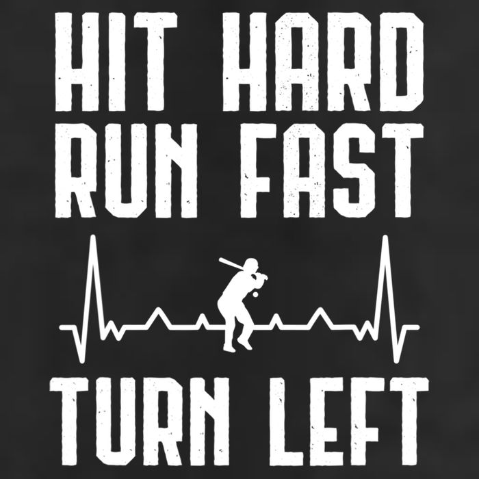 Hit Hard Run Fast Turn Left Baseball Player Technique Cute Gift 15oz Campfire Ceramic Mug