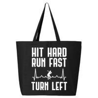 Hit Hard Run Fast Turn Left Baseball Player Technique Cute Gift 25L Jumbo Tote