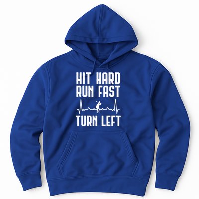 Hit Hard Run Fast Turn Left Baseball Player Technique Cute Gift Hoodie
