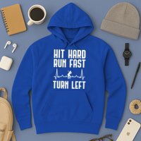 Hit Hard Run Fast Turn Left Baseball Player Technique Cute Gift Hoodie