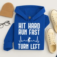 Hit Hard Run Fast Turn Left Baseball Player Technique Cute Gift Hoodie
