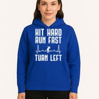 Hit Hard Run Fast Turn Left Baseball Player Technique Cute Gift Hoodie
