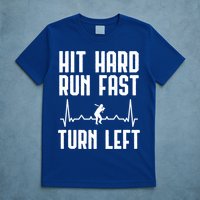 Hit Hard Run Fast Turn Left Baseball Player Technique Cute Gift T-Shirt