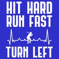 Hit Hard Run Fast Turn Left Baseball Player Technique Cute Gift 16 in Basic Backpack