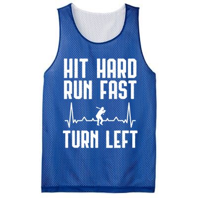 Hit Hard Run Fast Turn Left Baseball Player Technique Cute Gift Mesh Reversible Basketball Jersey Tank
