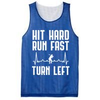 Hit Hard Run Fast Turn Left Baseball Player Technique Cute Gift Mesh Reversible Basketball Jersey Tank