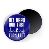 Hit Hard Run Fast Turn Left Baseball Player Technique Cute Gift Magnet
