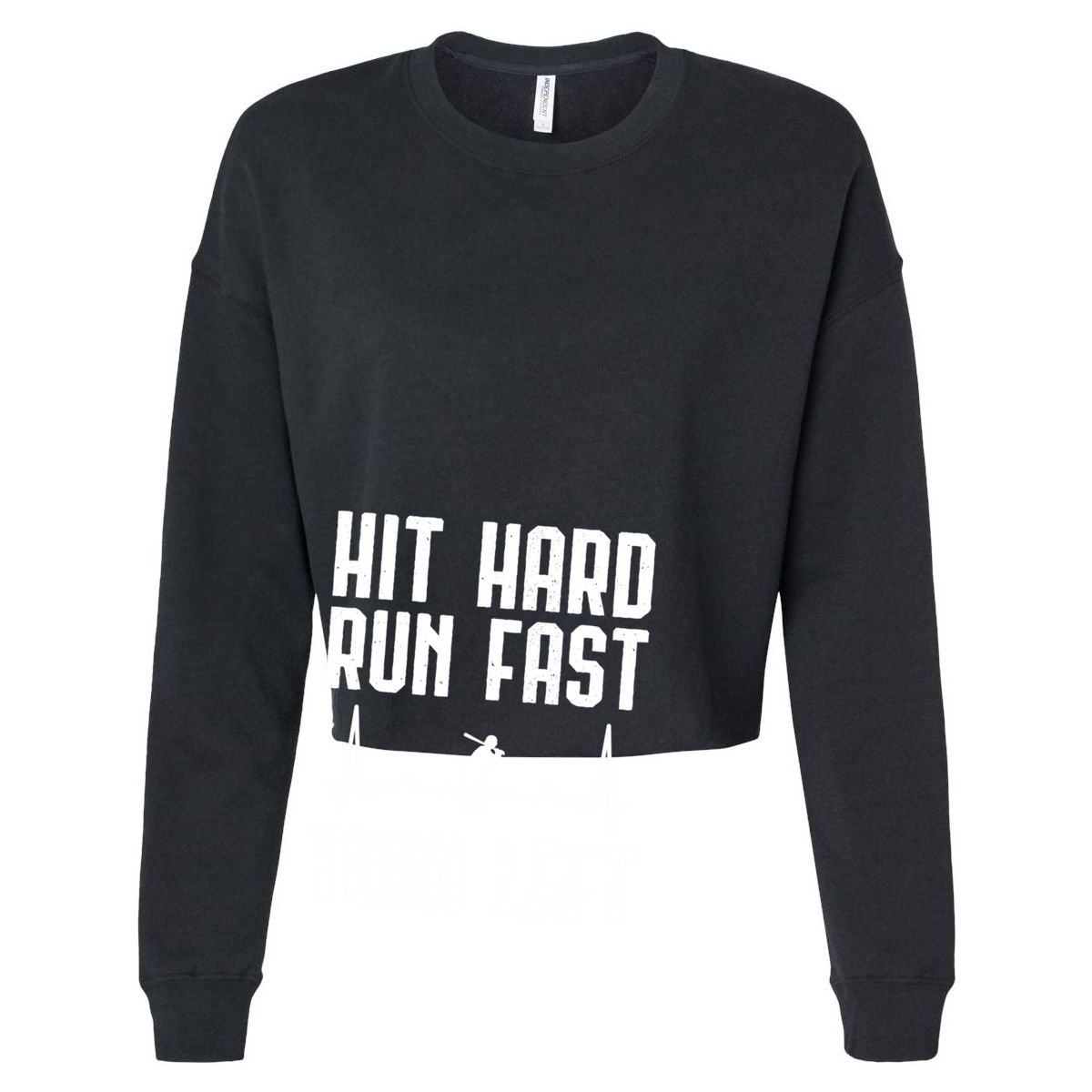 Hit Hard Run Fast Turn Left Baseball Player Technique Cute Gift Zip Tote Bag