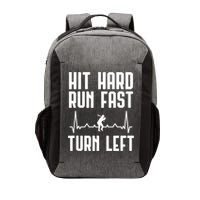 Hit Hard Run Fast Turn Left Baseball Player Technique Cute Gift Vector Backpack