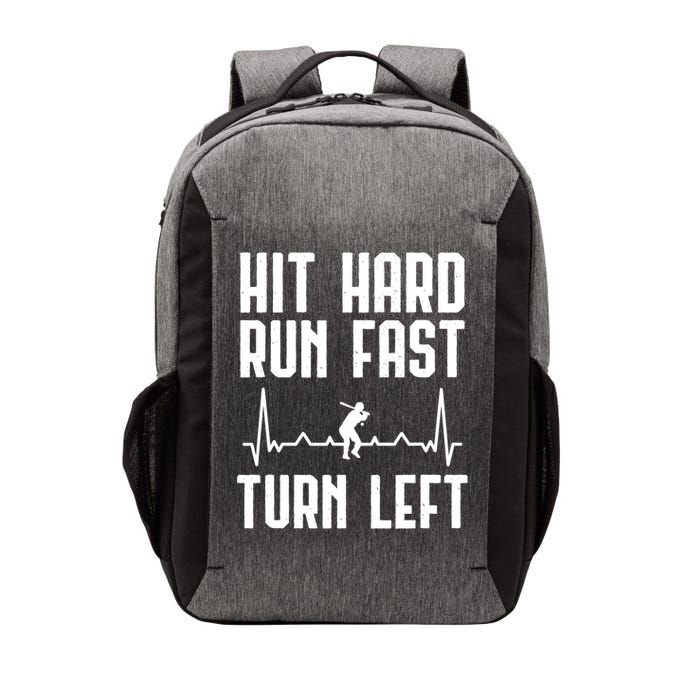 Hit Hard Run Fast Turn Left Baseball Player Technique Cute Gift Vector Backpack
