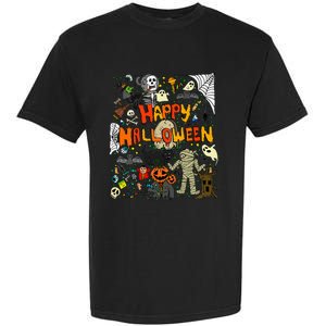 Happy Halloween Scary Retro Garment-Dyed Heavyweight T-Shirt