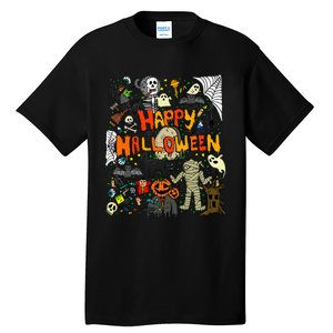 Happy Halloween Scary Retro Tall T-Shirt