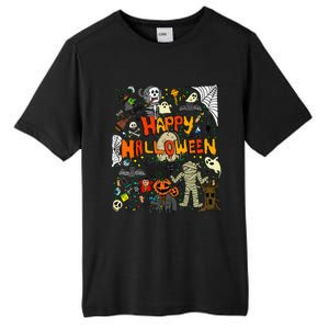 Happy Halloween Scary Retro Tall Fusion ChromaSoft Performance T-Shirt