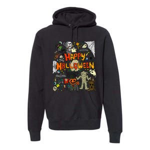 Happy Halloween Scary Retro Premium Hoodie