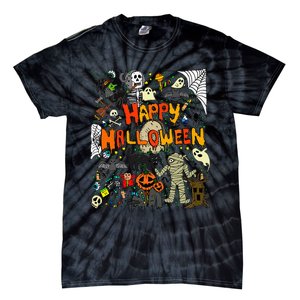 Happy Halloween Scary Retro Tie-Dye T-Shirt