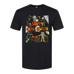 Happy Halloween Scary Retro Softstyle CVC T-Shirt