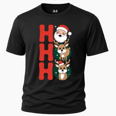 Hohoho! Happy Santa And Reindeers Christmas Xmas Awesome Gift Performance Shirt