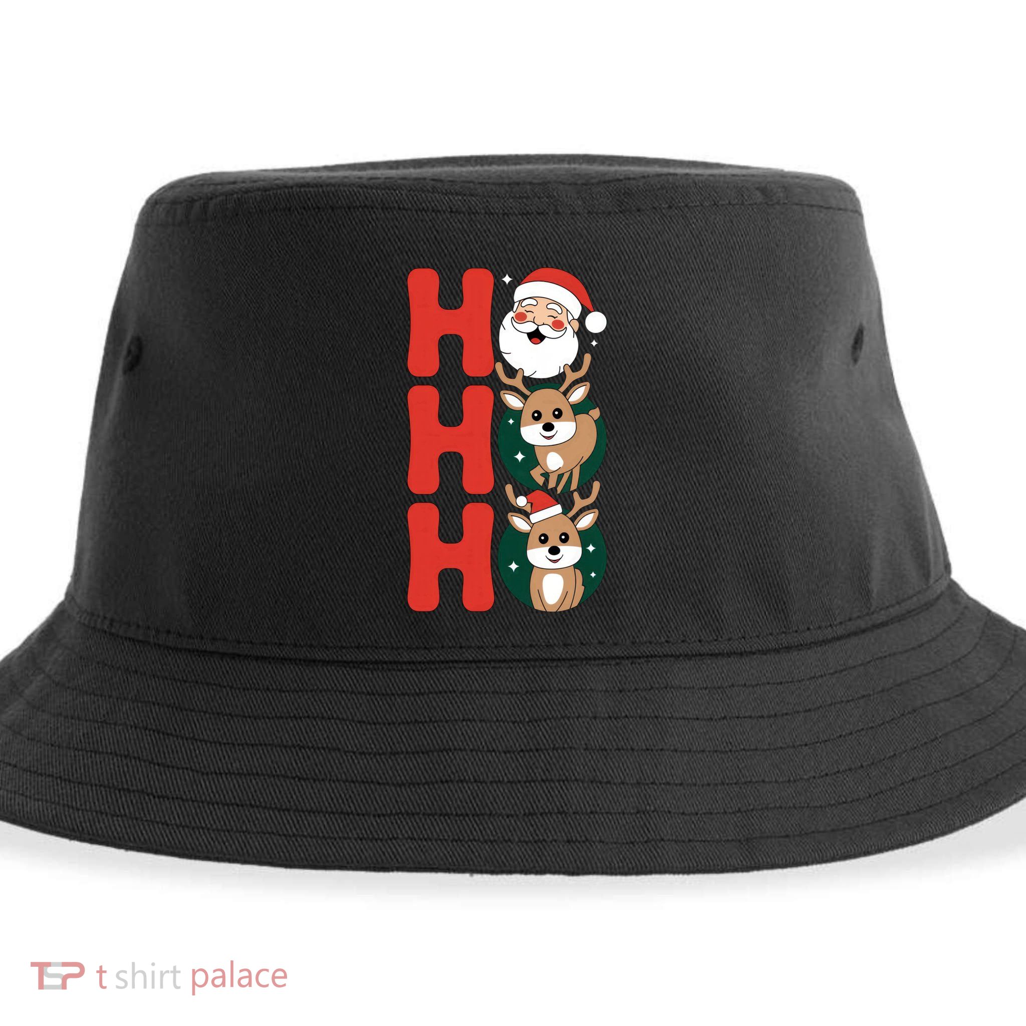 Hohoho! Happy Santa And Reindeers Christmas Xmas Awesome Gift Sustainable Bucket Hat