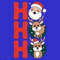 Hohoho! Happy Santa And Reindeers Christmas Xmas Awesome Gift Stripe Pom Pom Beanie