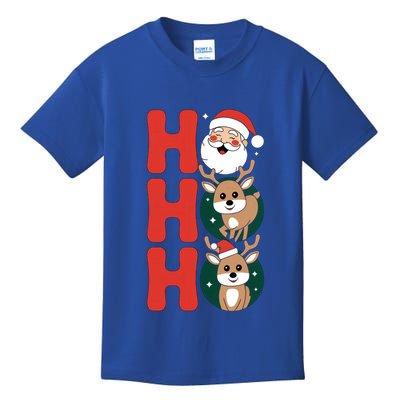 Hohoho! Happy Santa And Reindeers Christmas Xmas Awesome Gift Kids T-Shirt