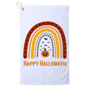 Happy Halloween Spooky Rainbow Platinum Collection Golf Towel