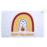 Happy Halloween Spooky Rainbow Grommeted Golf Towel