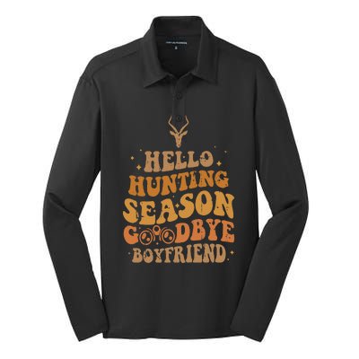 Hello Hunting Season Goodbye Boyfriend Silk Touch Performance Long Sleeve Polo