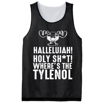 Hallelujah Holy Shit Wheres The Tylenol Mesh Reversible Basketball Jersey Tank