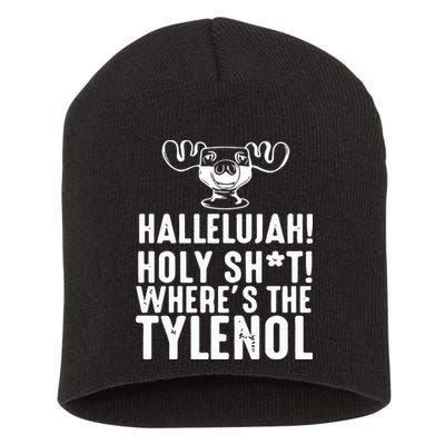Hallelujah Holy Shit Wheres The Tylenol Short Acrylic Beanie