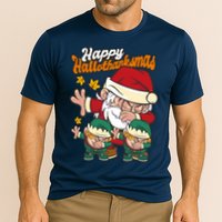 Happy Hallotthanksmas Santa And His Elves Performance Shirt