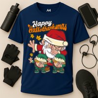 Happy Hallotthanksmas Santa And His Elves Performance Shirt