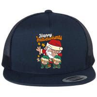 Happy Hallotthanksmas Santa And His Elves Flatbill Hat
