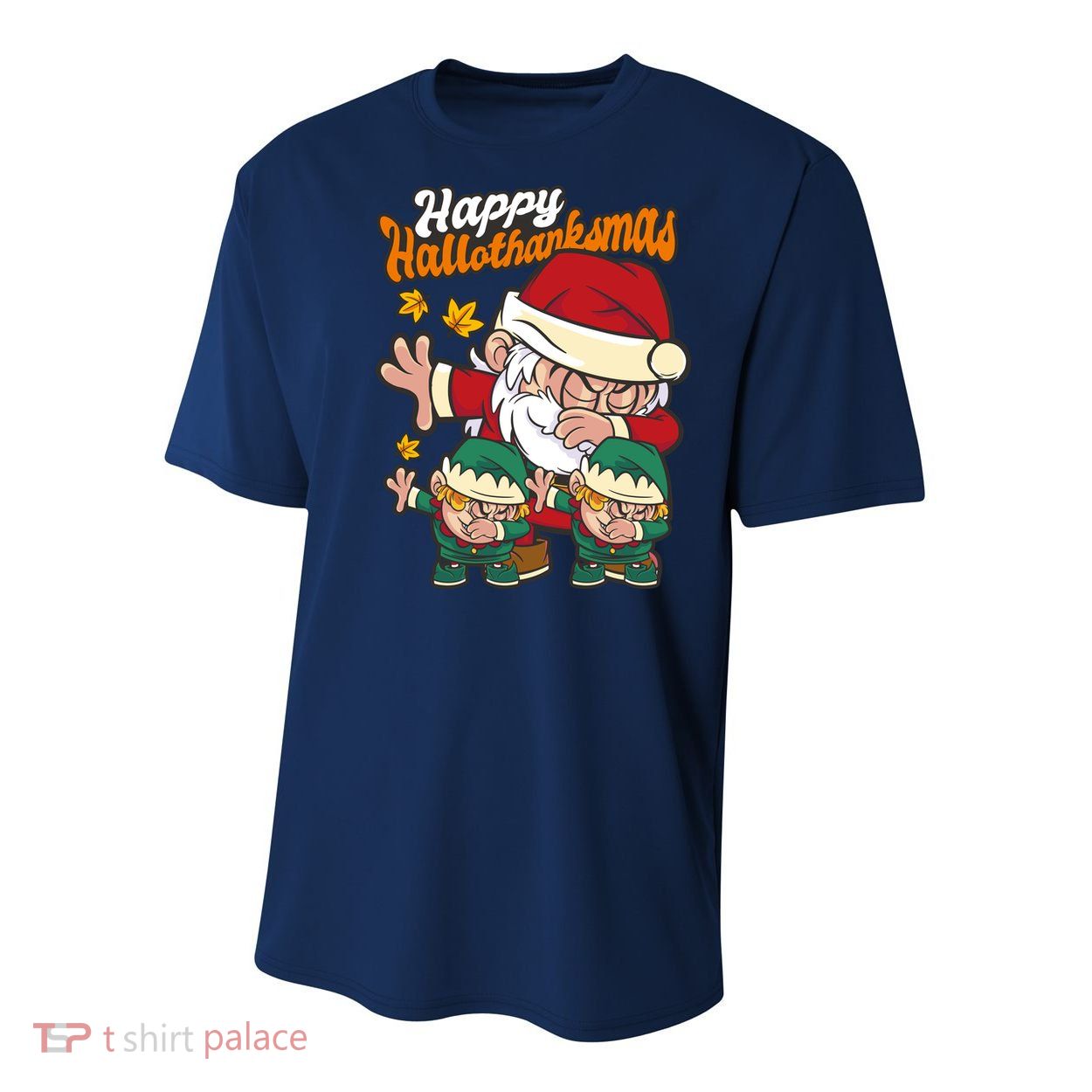 Happy Hallotthanksmas Santa And His Elves Youth Performance Sprint T-Shirt
