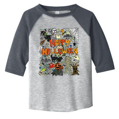 Happy Halloween Scary Retro Toddler Fine Jersey T-Shirt