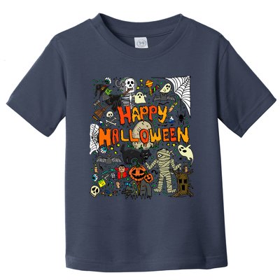 Happy Halloween Scary Retro Toddler T-Shirt