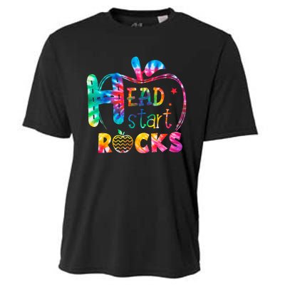 Hello Head Start Rock Tie Dye Back To School Teacher Cooling Performance Crew T-Shirt