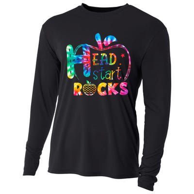 Hello Head Start Rock Tie Dye Back To School Teacher Cooling Performance Long Sleeve Crew