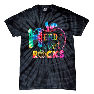 Hello Head Start Rock Tie Dye Back To School Teacher Tie-Dye T-Shirt