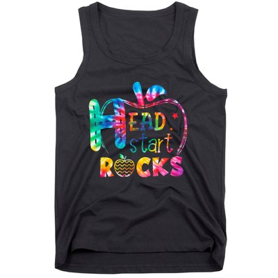 Hello Head Start Rock Tie Dye Back To School Teacher Tank Top