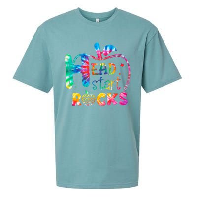 Hello Head Start Rock Tie Dye Back To School Teacher Sueded Cloud Jersey T-Shirt