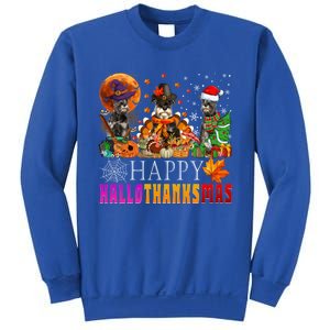 Happy Hallothanksmas Schnauzer Dog Lover Halloween Christmas Gift Sweatshirt