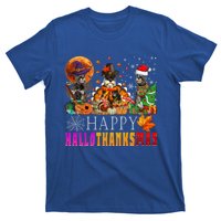 Happy Hallothanksmas Schnauzer Dog Lover Halloween Christmas Gift T-Shirt