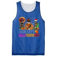 Happy Hallothanksmas Schnauzer Dog Lover Halloween Christmas Gift Mesh Reversible Basketball Jersey Tank