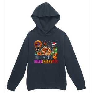 Happy Hallothanksmas Schnauzer Dog Lover Halloween Christmas Gift Urban Pullover Hoodie