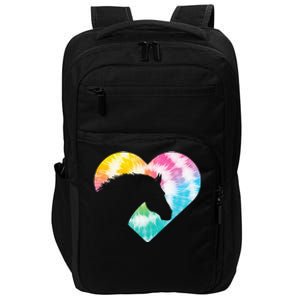 Horse Heart Shaped Animal Lover Horseback Rider Impact Tech Backpack