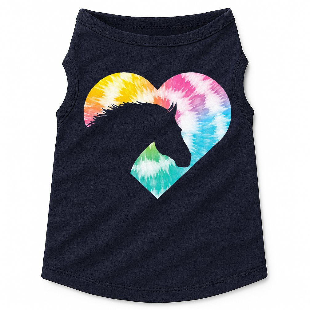 Horse Heart Shaped Animal Lover Horseback Rider Doggie Tank