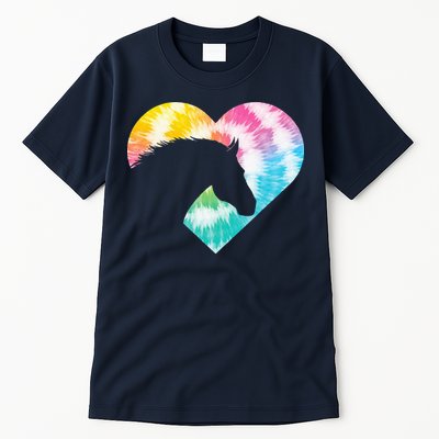 Horse Heart Shaped Animal Lover Horseback Rider Tall T-Shirt